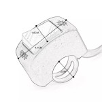 Handlebar switch for motorcycle - lights - grey button, type II